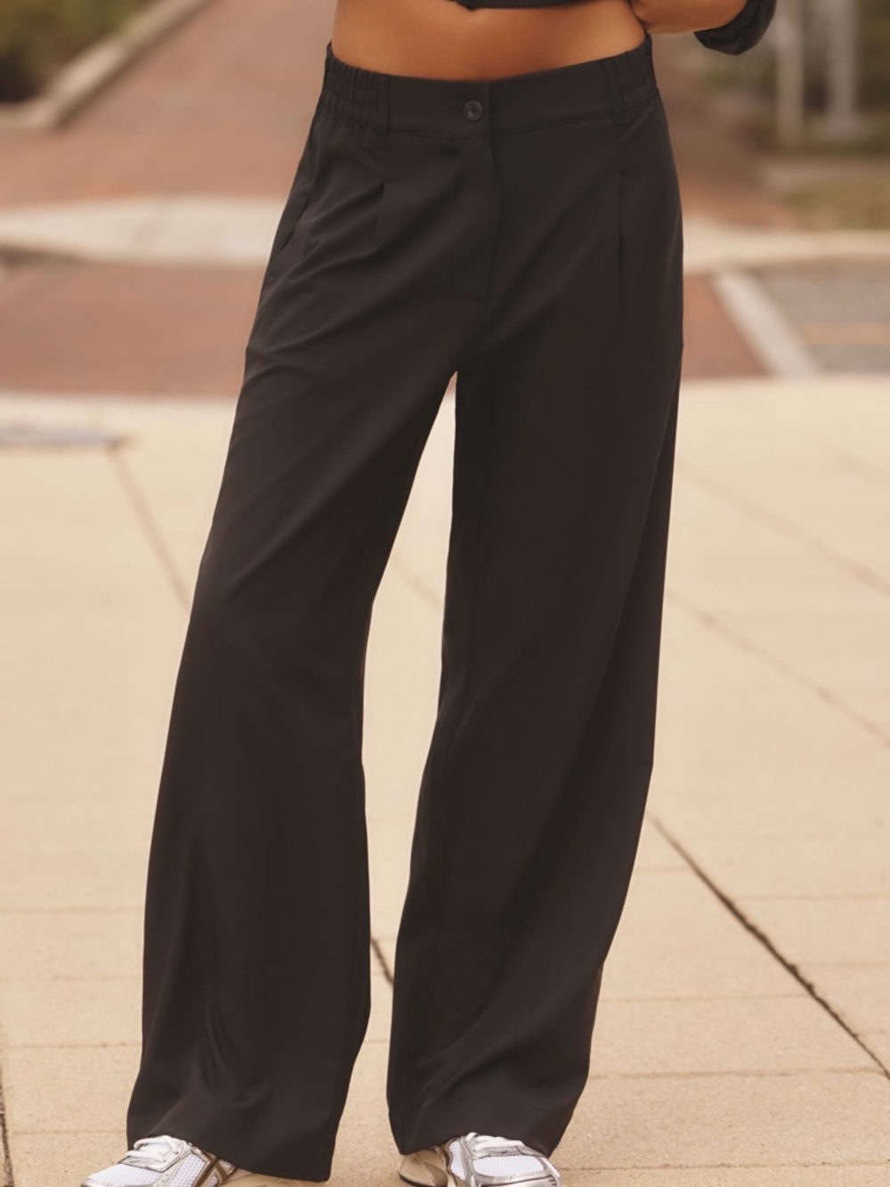 Beyond Yoga Status Wide Leg Trouser Pants Women’s XL Black Everyday Pants